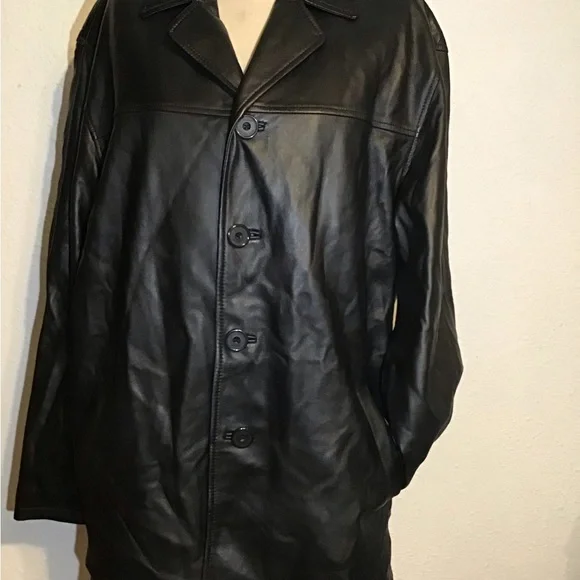 Rosleen black leather jacket size XL